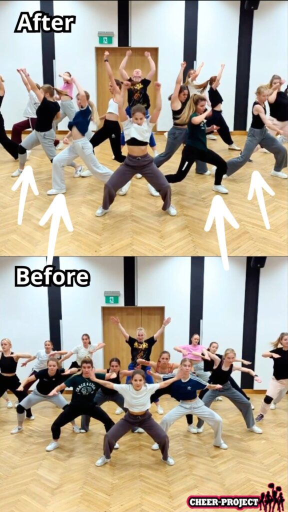 before after kolejorz girls cheerleaders
